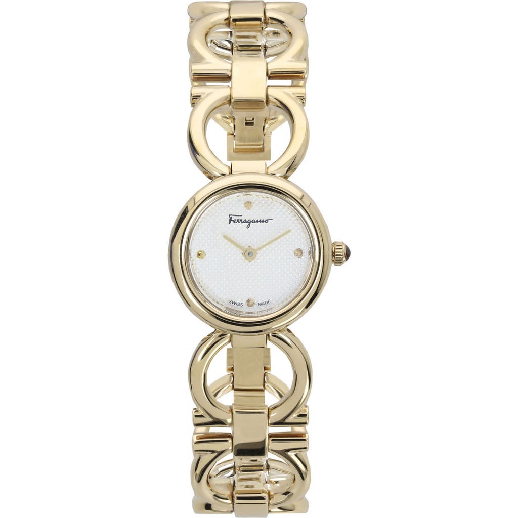 Ferragamo Double Gancini Bracelet Watch, 22.5mm