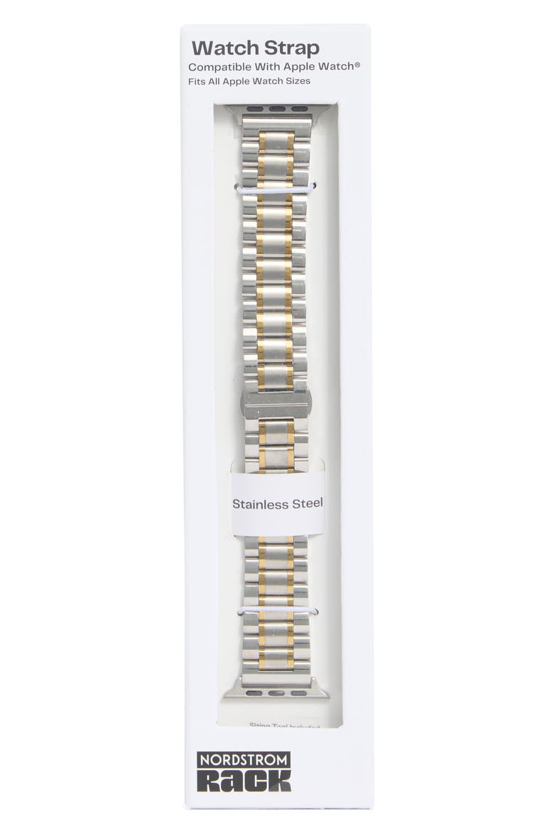 Stainless Steel Apple Watch® Watchband, Main, color, STAINLESS- GOLD