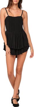 Sky to Moon Plissé Ruffle Minidress