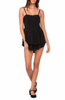Plissé Ruffle Minidress
