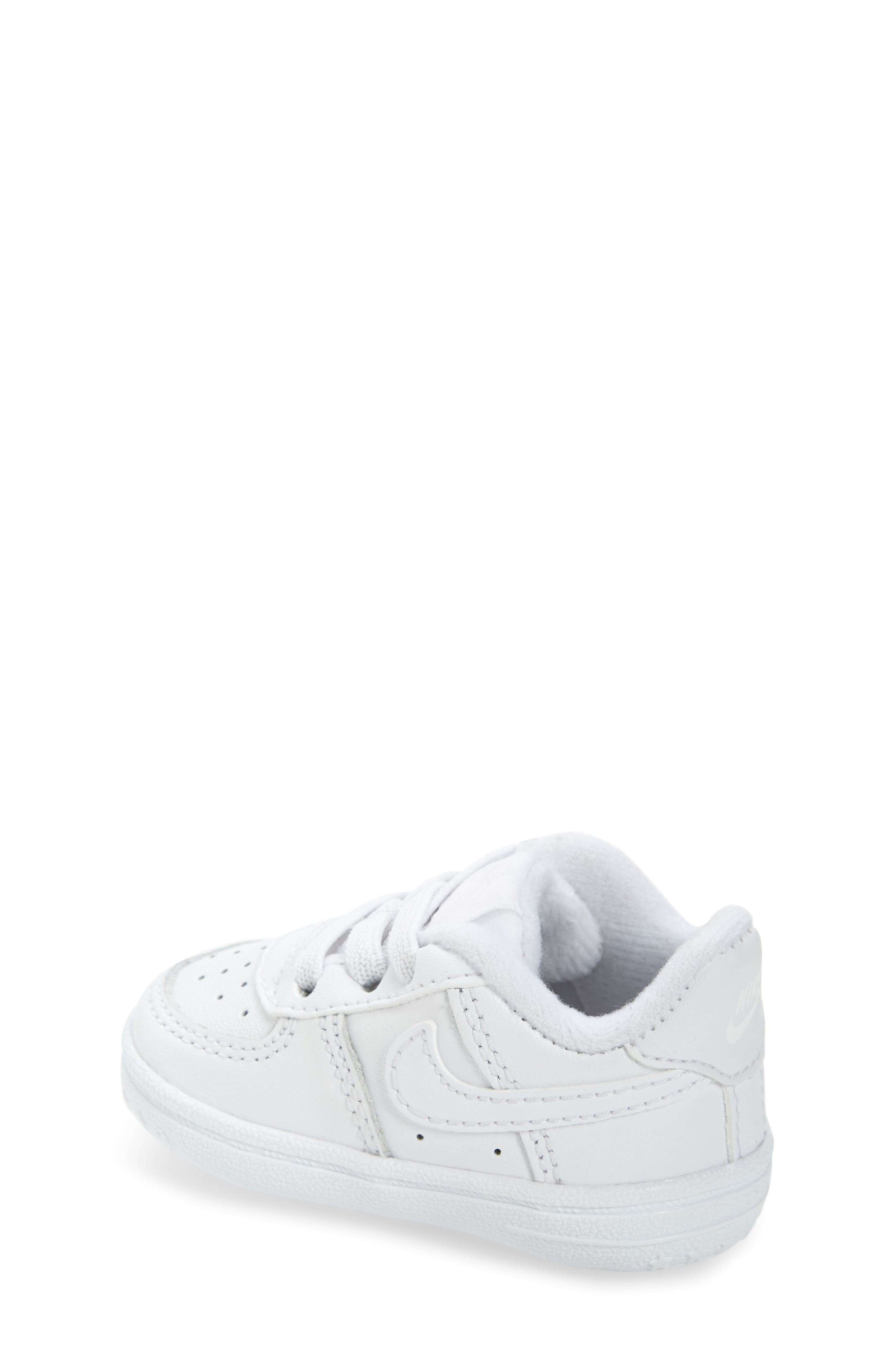 Nike Force 1 Crib Shoe, Alternate, color, White/ White