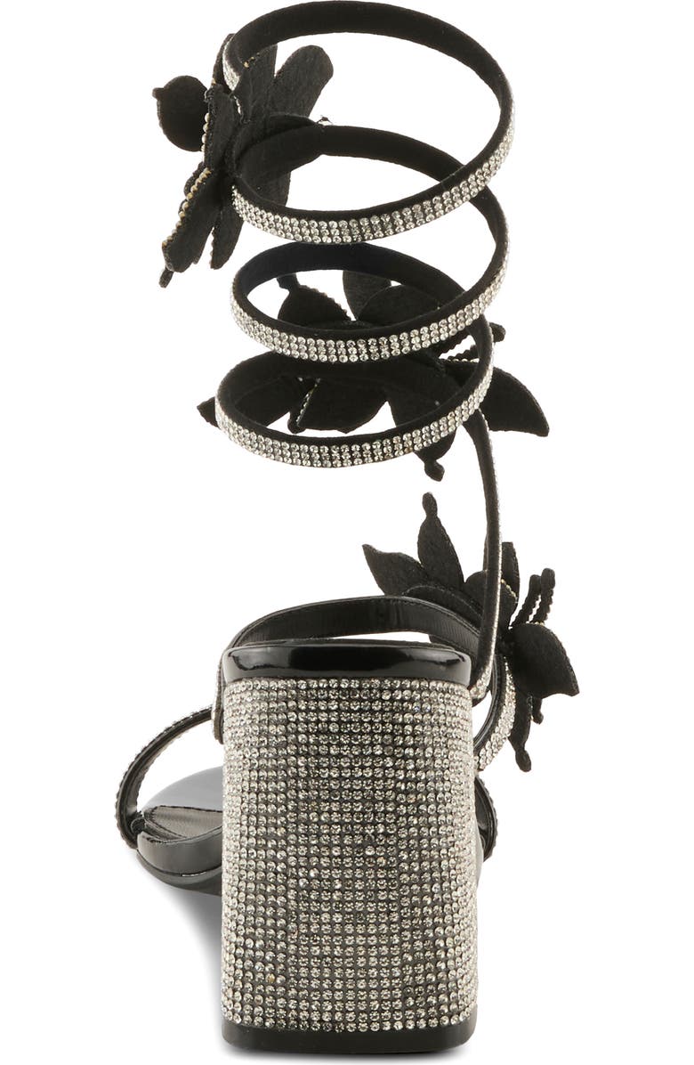 AZURA BY SPRING STEP To The Moon Ankle Wrap Sandal, Alternate, color, Black Multi