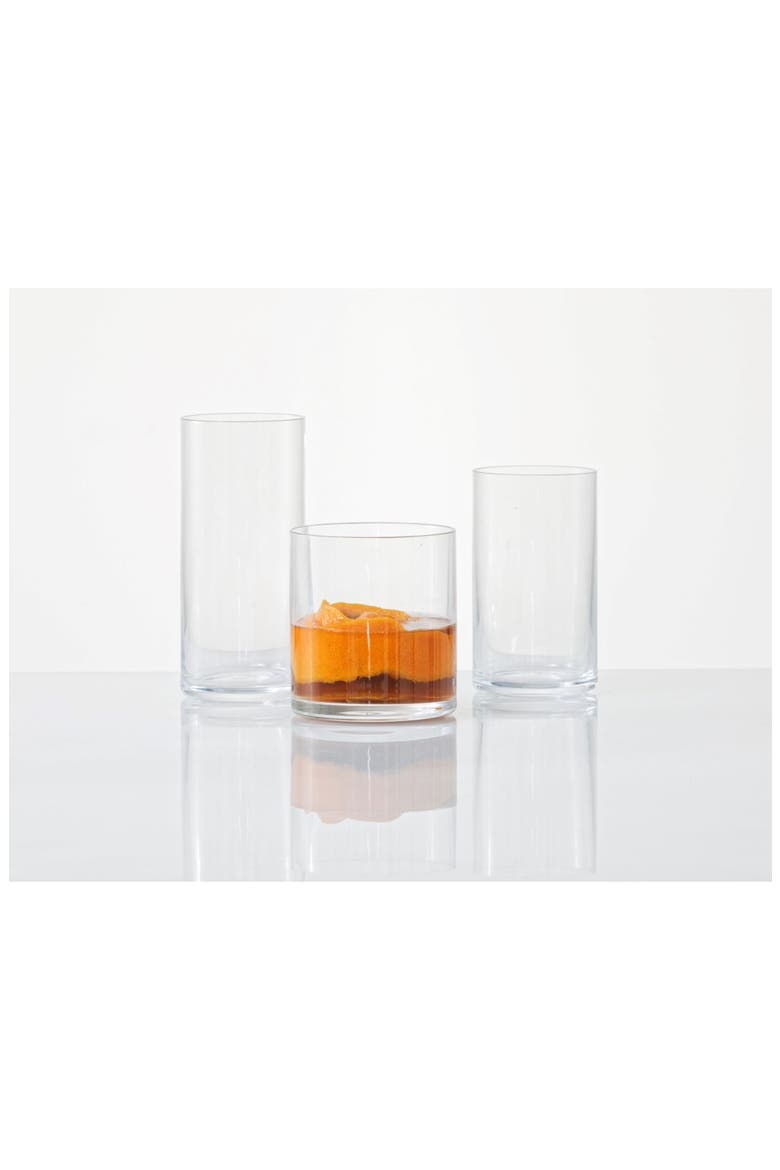 Modo Set of 6 Whiskey Glasses, Alternate, color, CLEAR