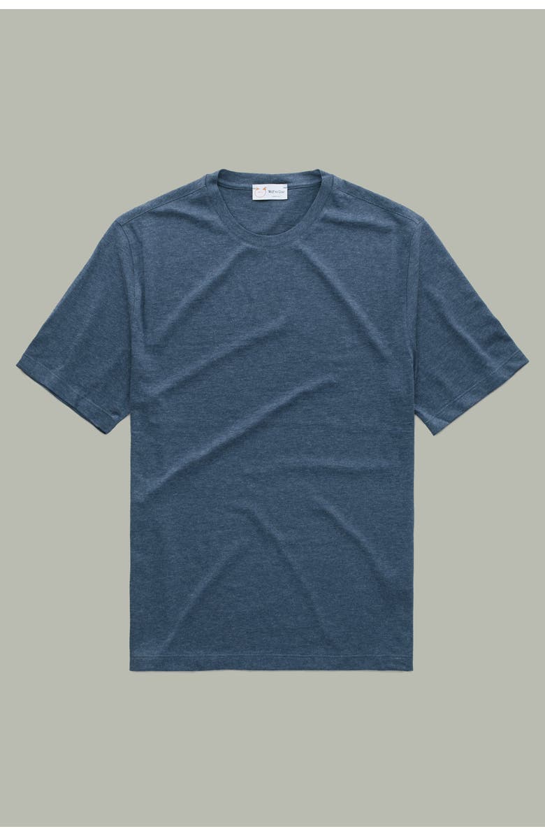 Wolf Vs. Goat (WvG) Light Weight Viscose Short Sleeve Crewneck, Main, color, Blue