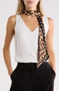Vince Camuto Leopard Print Slim Scarf