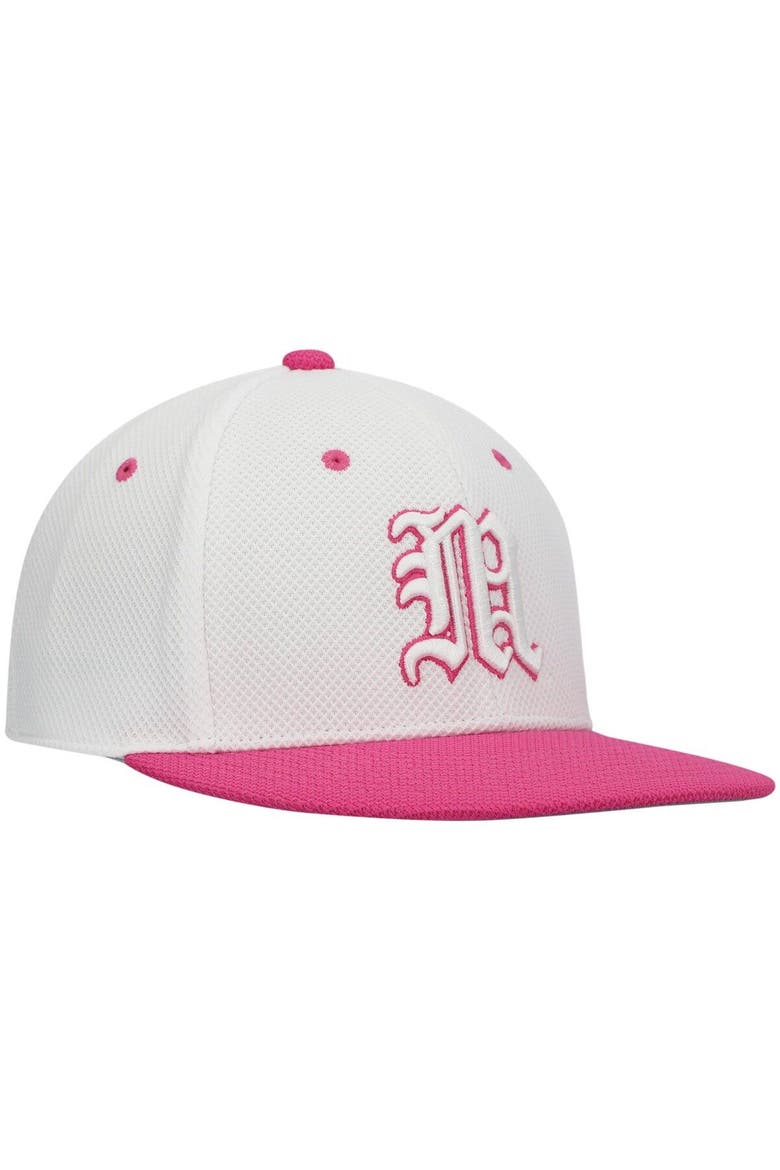 Men's adidas White Miami Hurricanes On-Field Baseball Fitted Hat, Alternate, color, White