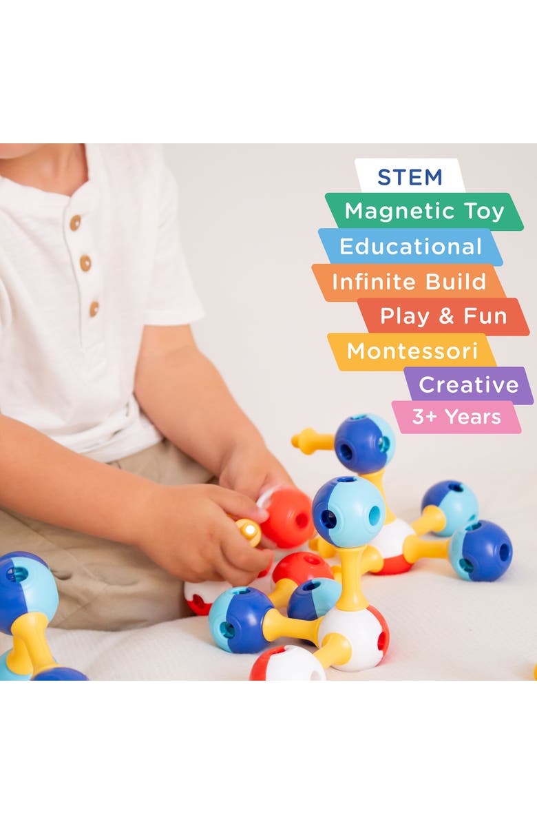 KUB Planet Magnetic Building Set Magnetic Blocks Set 20 piece Stem Toy for Kids, Alternate, color, Multicolored