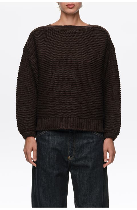 Oversized Boat Neck Sweater