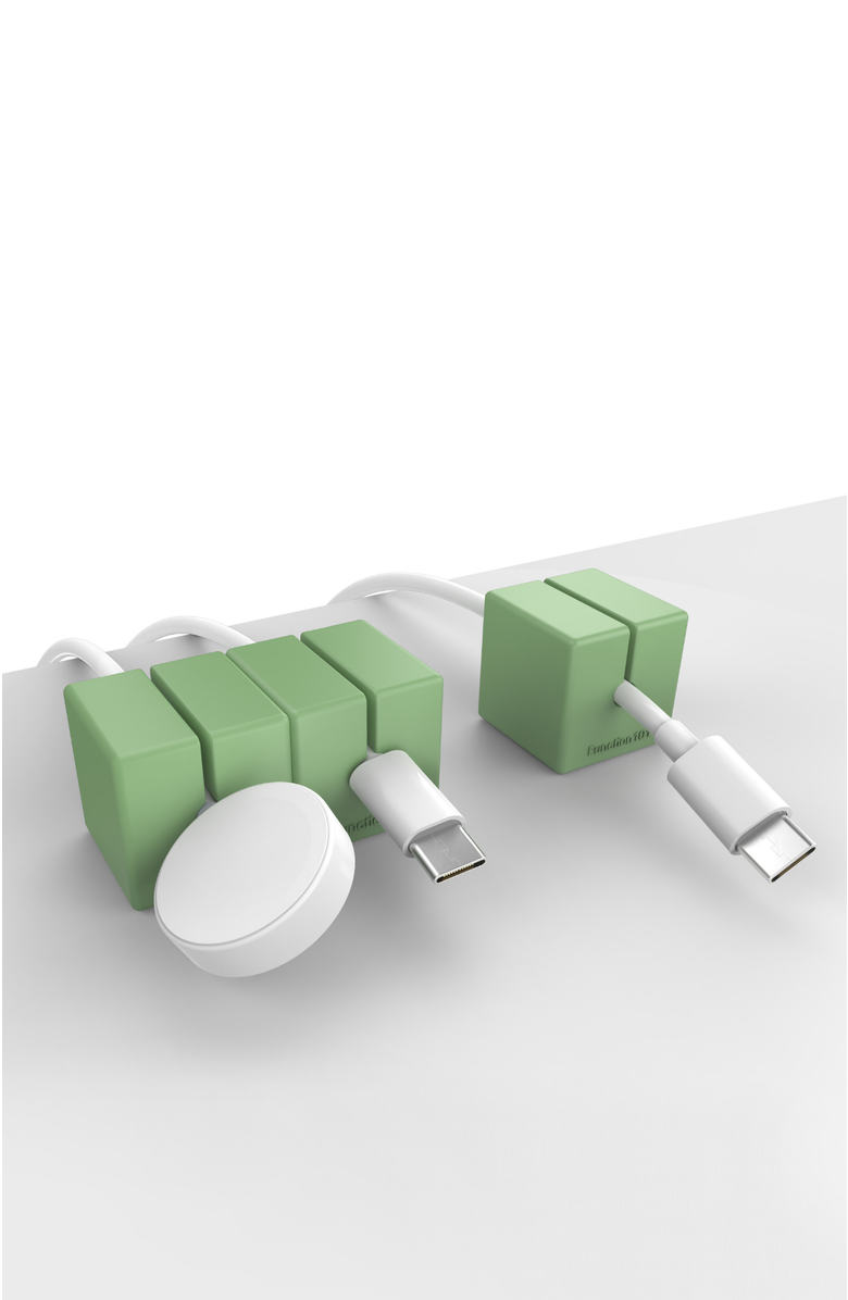 Function101 Cable Blocks - Magnetic Cable Organizers, Alternate, color, Green