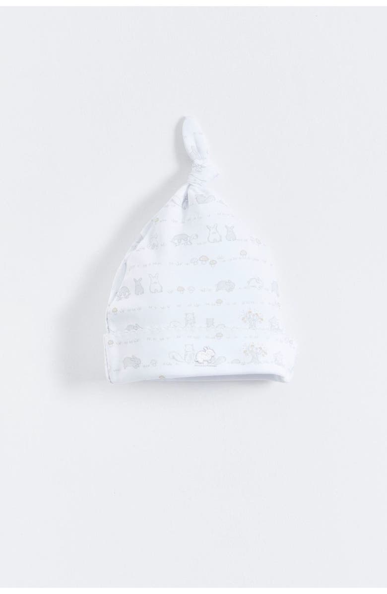 Babycottons Premium Peruvian Pima Cotton In The Woods Knot Beanie for Infant, Main, color, Grey