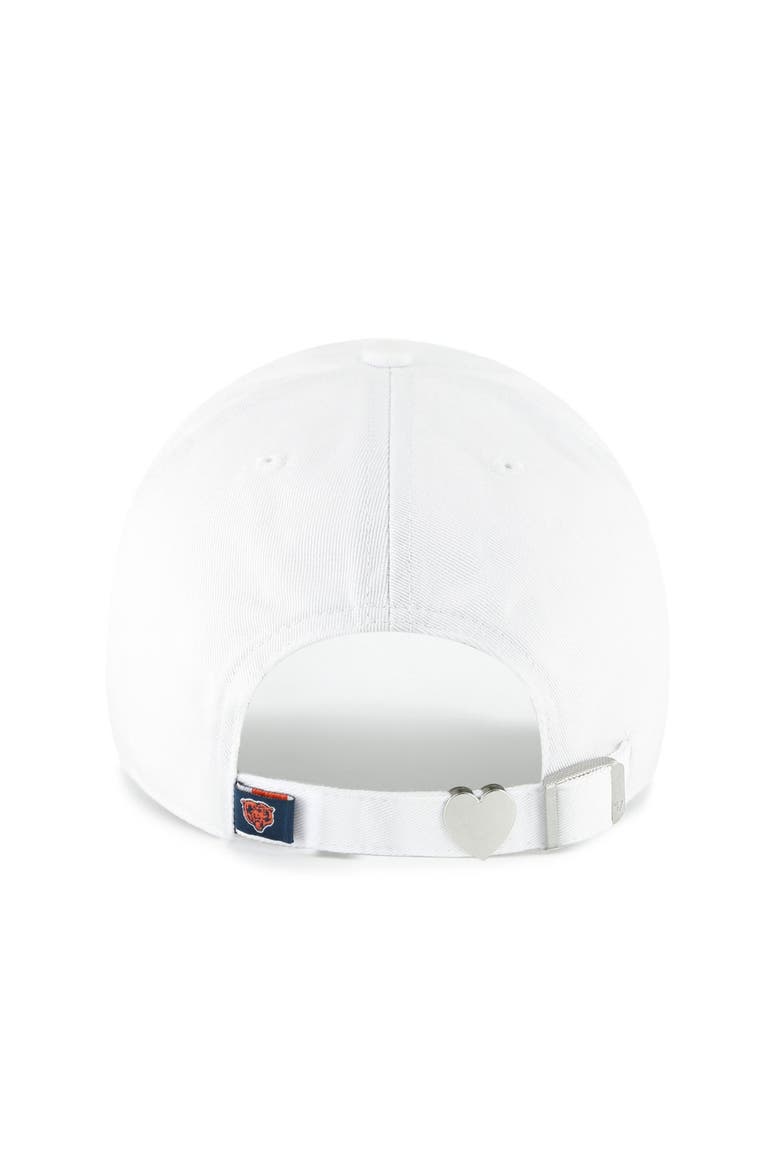 Women's '47  White Chicago Bears Trendy Script Clean Up Adjustable Hat, Alternate, color, White