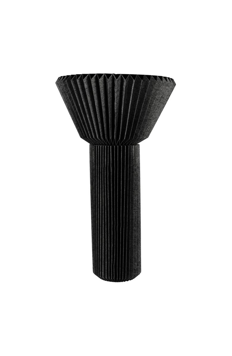 JONATHAN Y Archer 37" Modern Minimalist Pleated Shade Floor Lamp, Main, color, Black