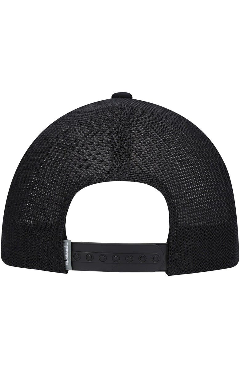 TravisMathew Men's Travis Mathew Black Widder 2.0 Trucker Snapback Hat, Alternate, color, 