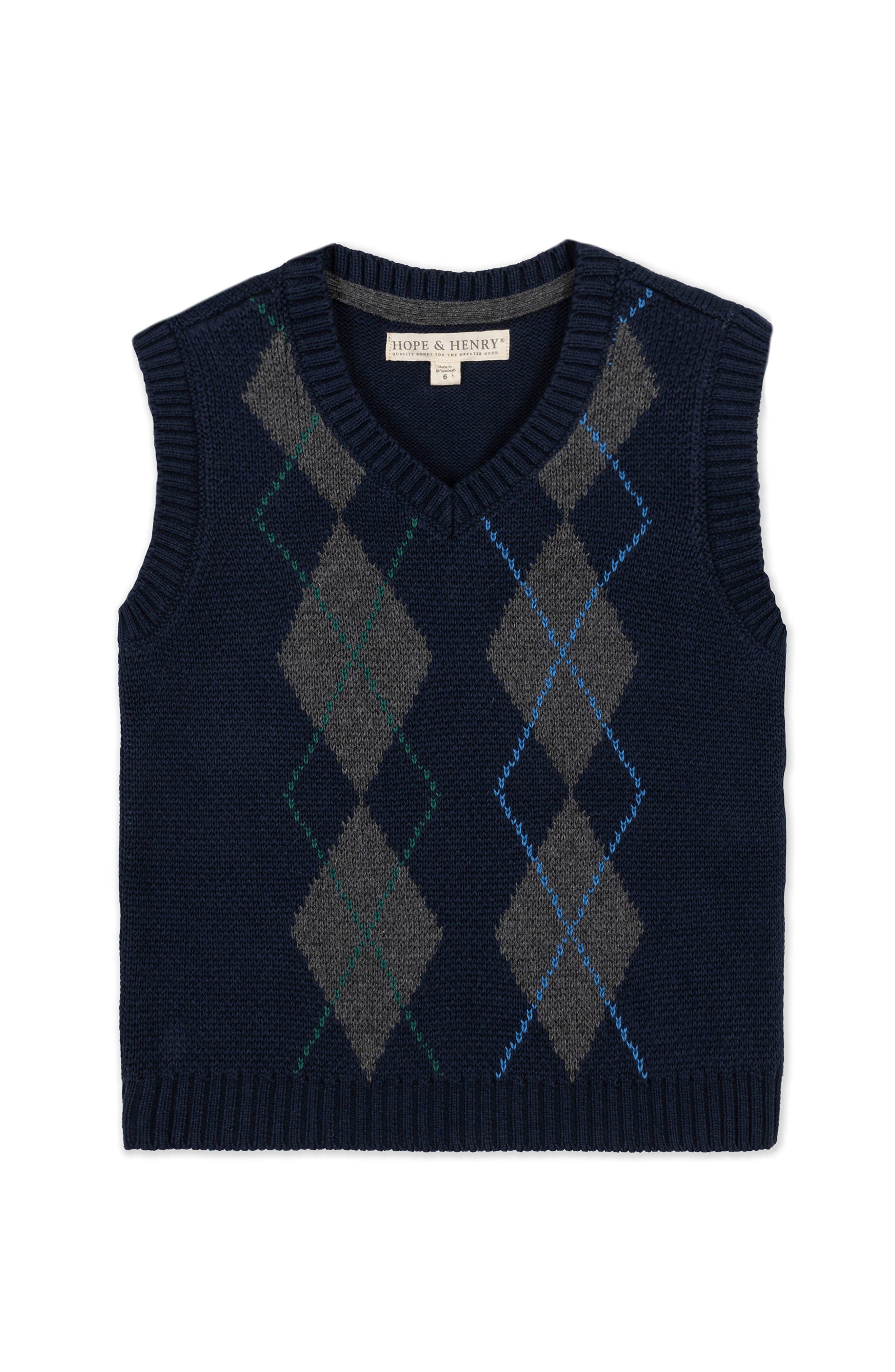 selected Navy and Gray Argyle