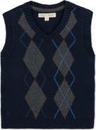 Hope & Henry Kids' Organic V-Neck Argyle Sweater Vest