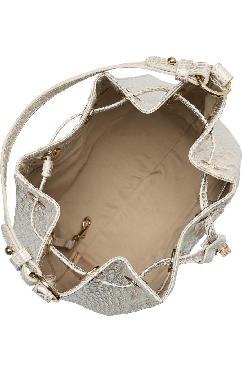 Brahmin Melinda Croc Embossed Leather Bucket Bag, Alternate, color,