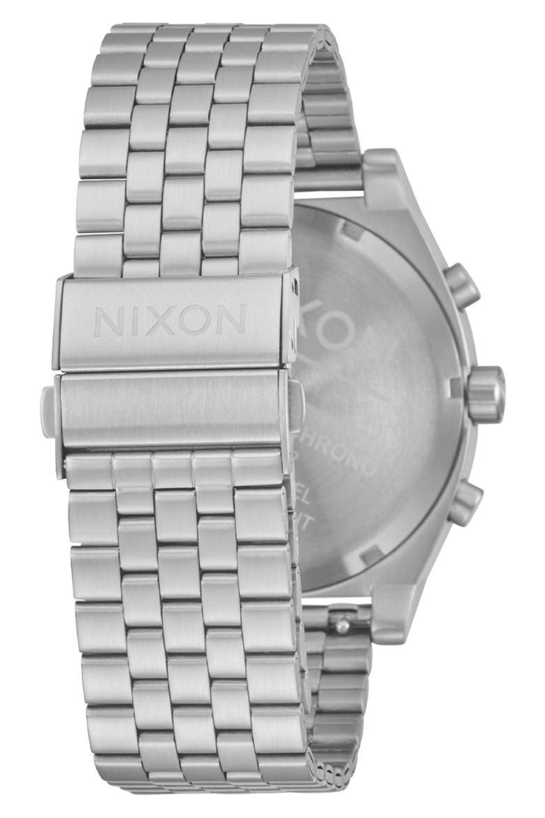 Time Teller Chrono Watch, 39mm, Alternate, color, SILVER / PURPLE SUNRAY