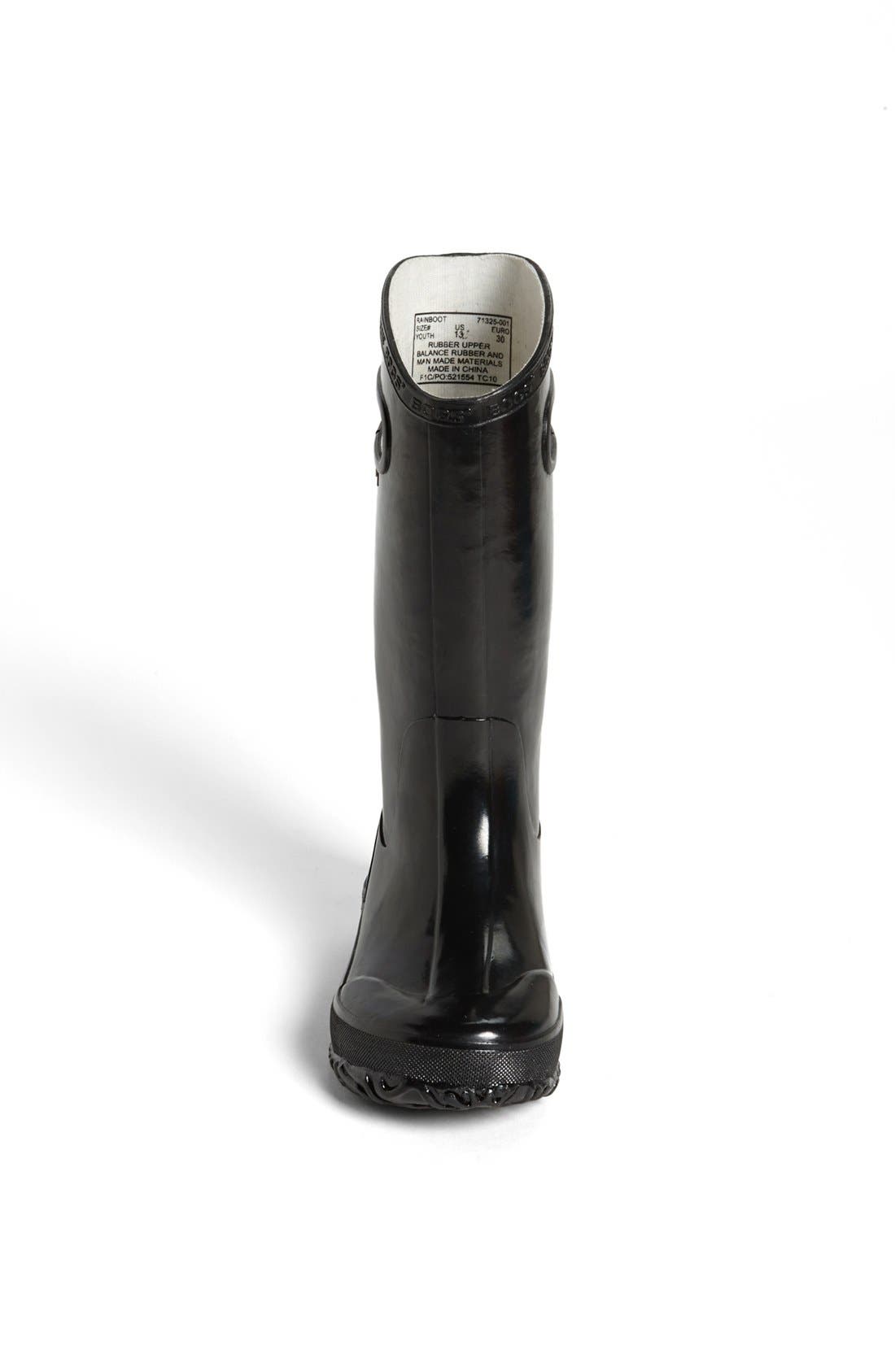 Rubber Rain Boot, Alternate, color, BLACK