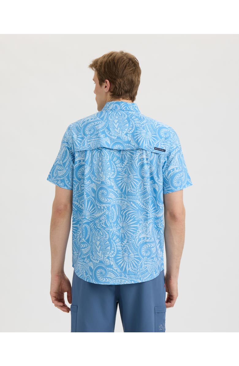 Salt Life Performance Woven Shirt, Alternate, color, Azure Blue