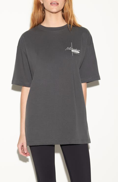 Micro Motel Cotton Graphic Boyfriend T-Shirt