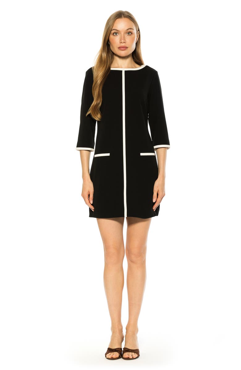 Alexia Admor Liora Bateau Neck Shift Dress, Alternate, color, Black