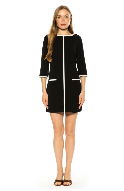 Alexia Admor Liora Bateau Neck Shift Dress In Black