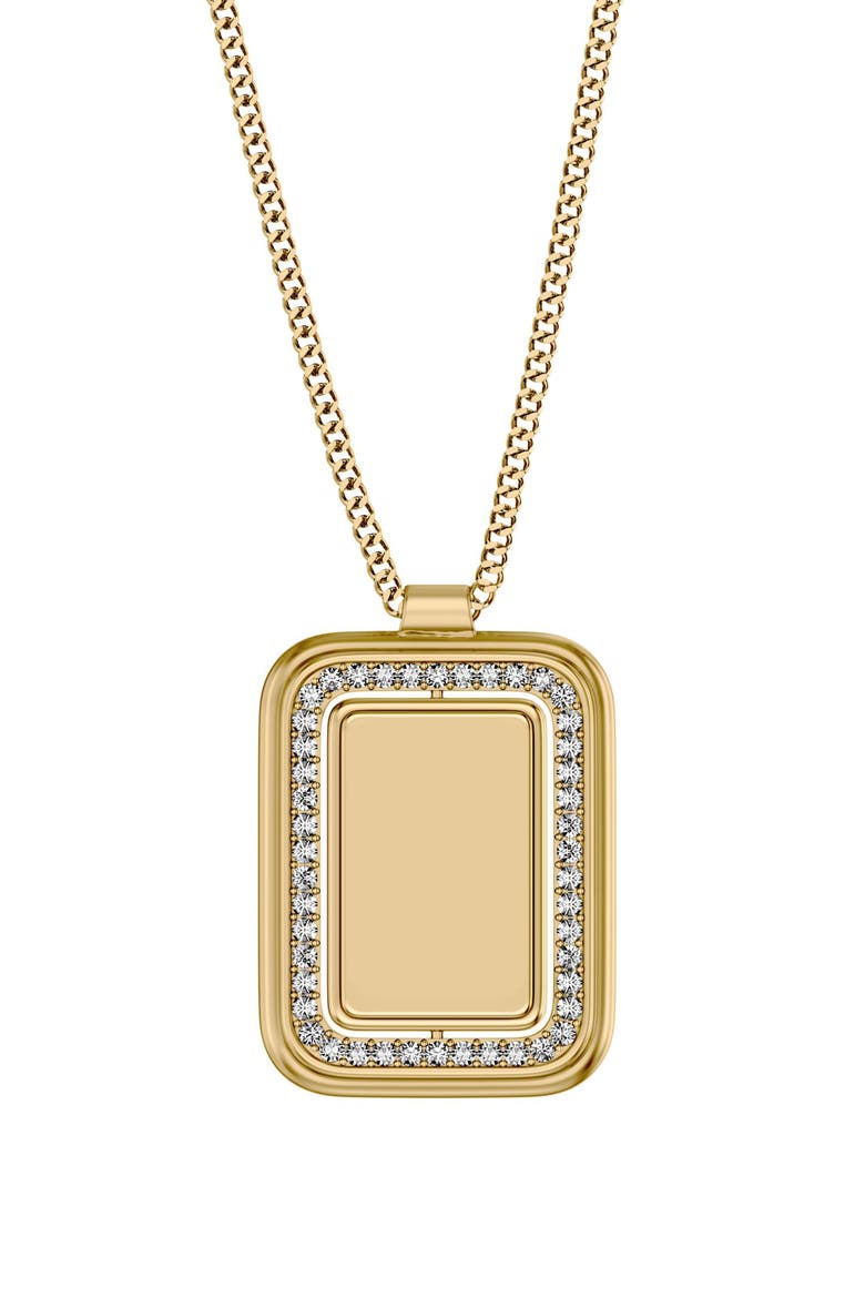 Raquel Mother of Pearl Spinning Pendant Necklace, Alternate, color, GOLD