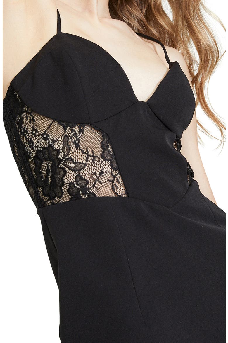 Margarita Lace Inset Dress, Alternate, color, BLACK