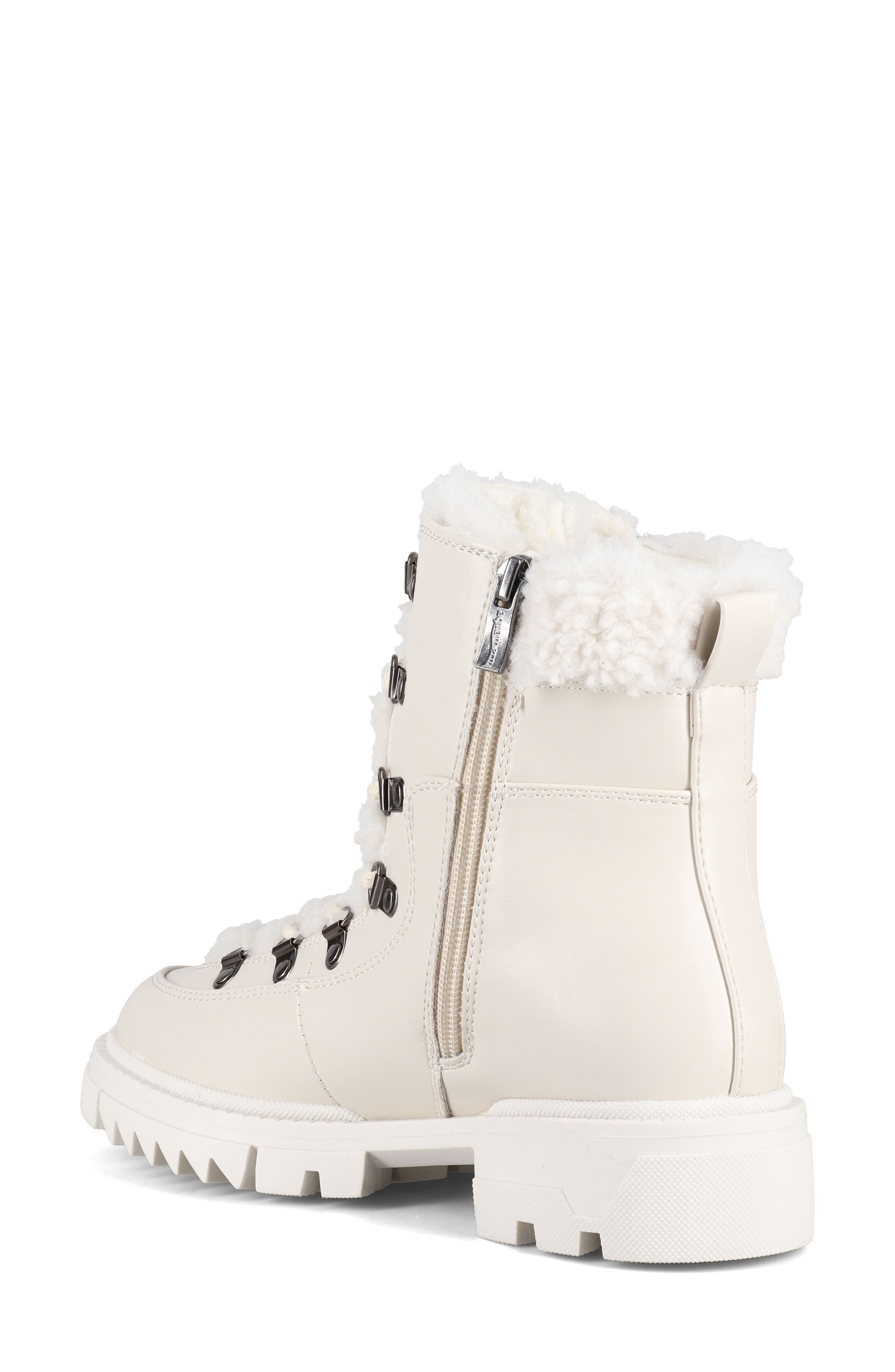 AQUATHERM BY SANTANA CANADA Nessa Faux Fur Lug Sole Boot, Alternate, color, White