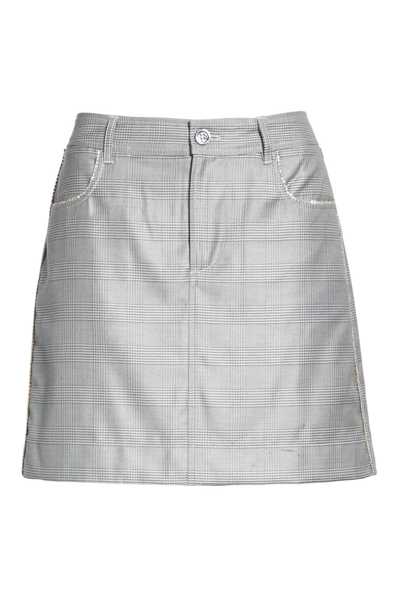 Silk & Wool Suiting Skirt, Alternate, color, PALOMA MELANGE 921