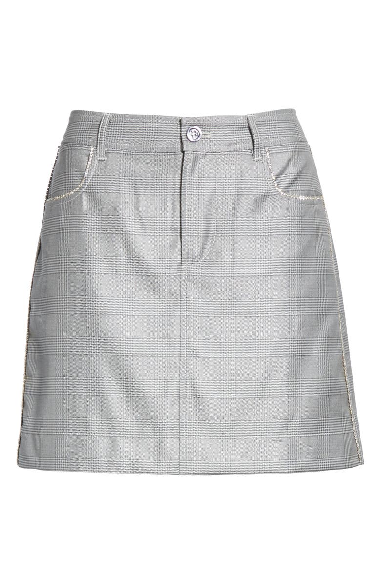 Ganni Silk & Wool Suiting Skirt, Alternate, color, 