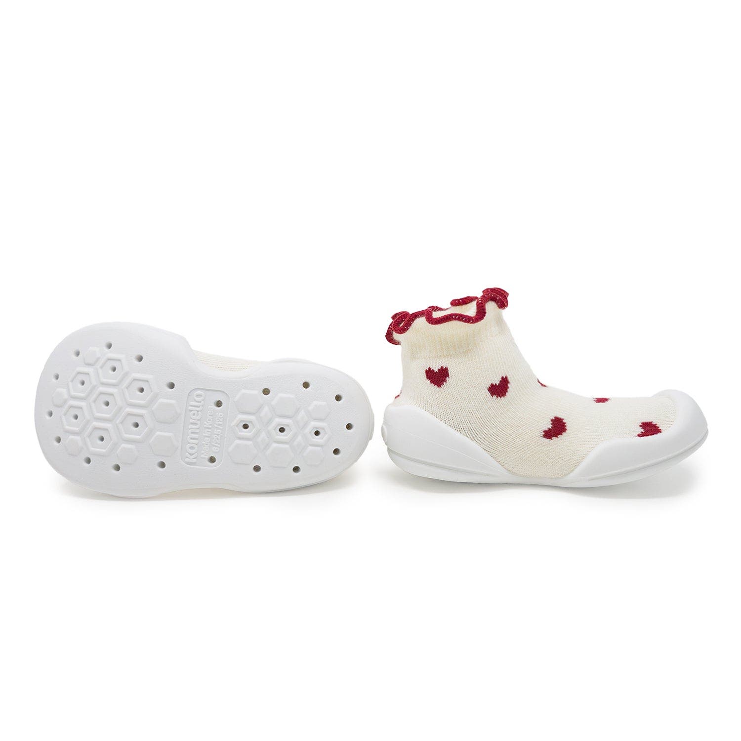 Komuello Toddler Girl Sock Shoes - Sweet Hearts, Alternate, color, Sweet Hearts