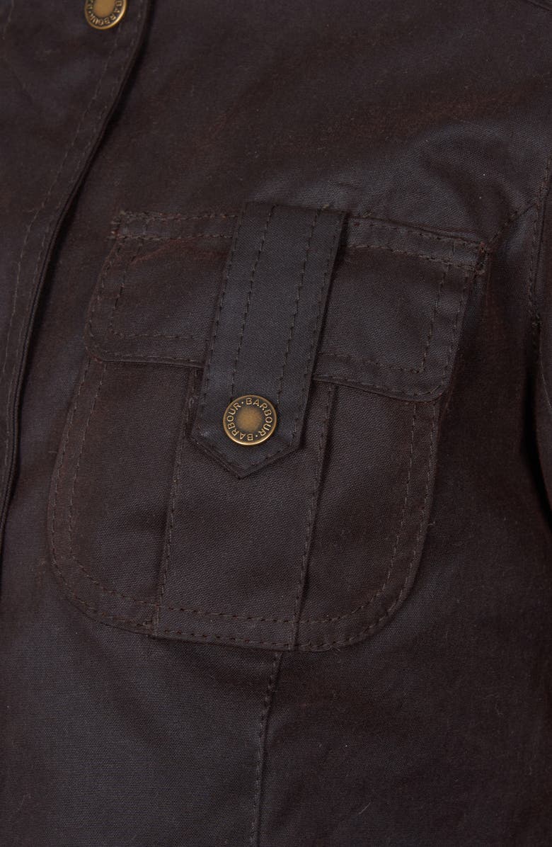 Barbour Winter Defense Waxed Utility Rain Coat, Alternate, color,