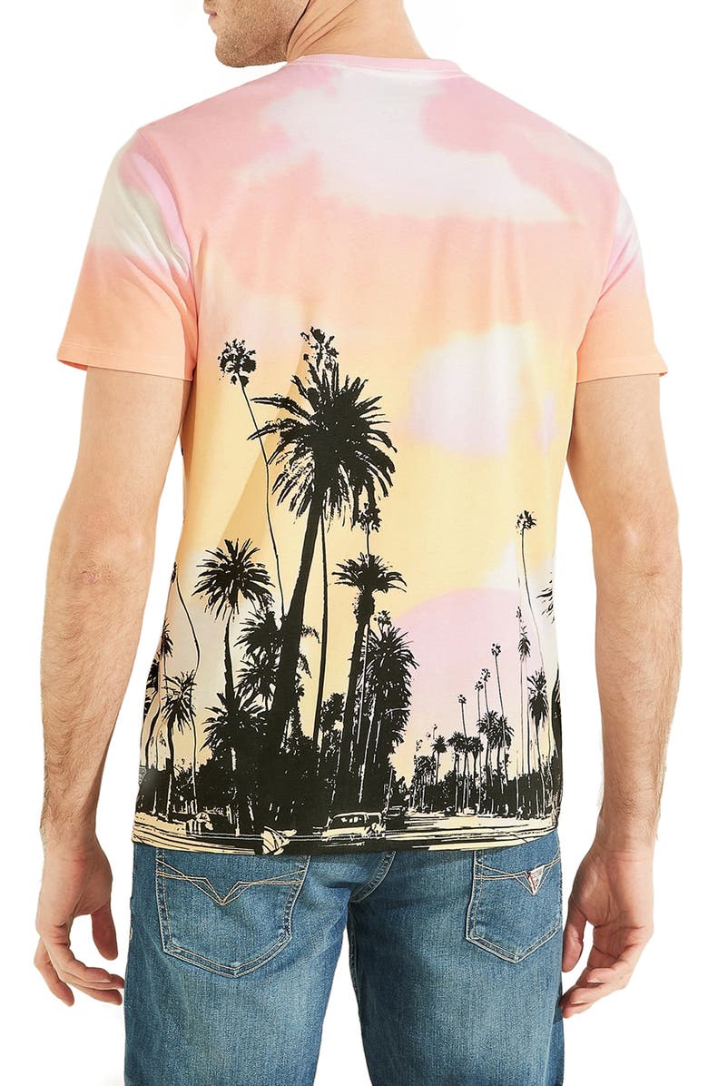 GUESS Resort Palm Tree T-Shirt, Alternate, color,
