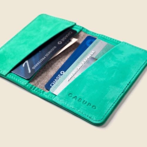 Casupo Compact Bifold With Rfid Protection In Green