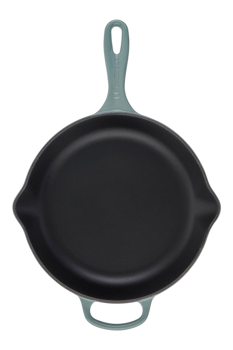 Signature Handle 10 1/4 Inch Enamel Cast Iron Skillet, Alternate, color, SEA SALT