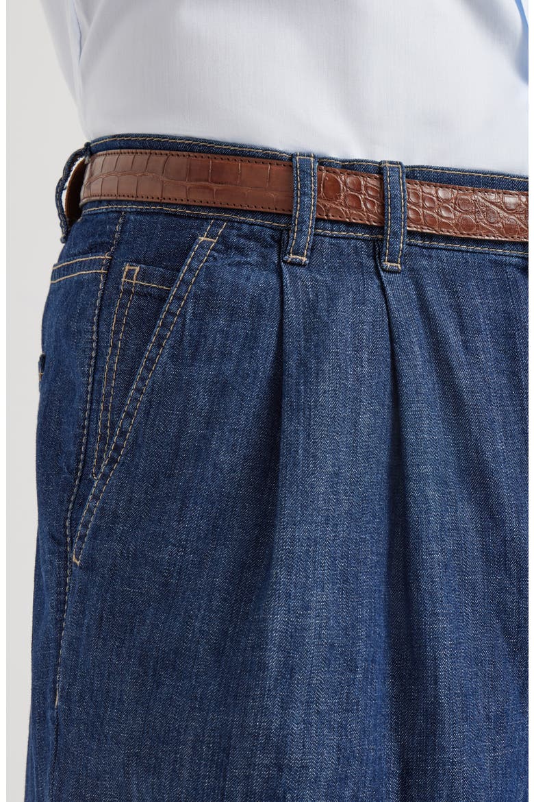 Double pleated trousers, Alternate, color, Dark Denim