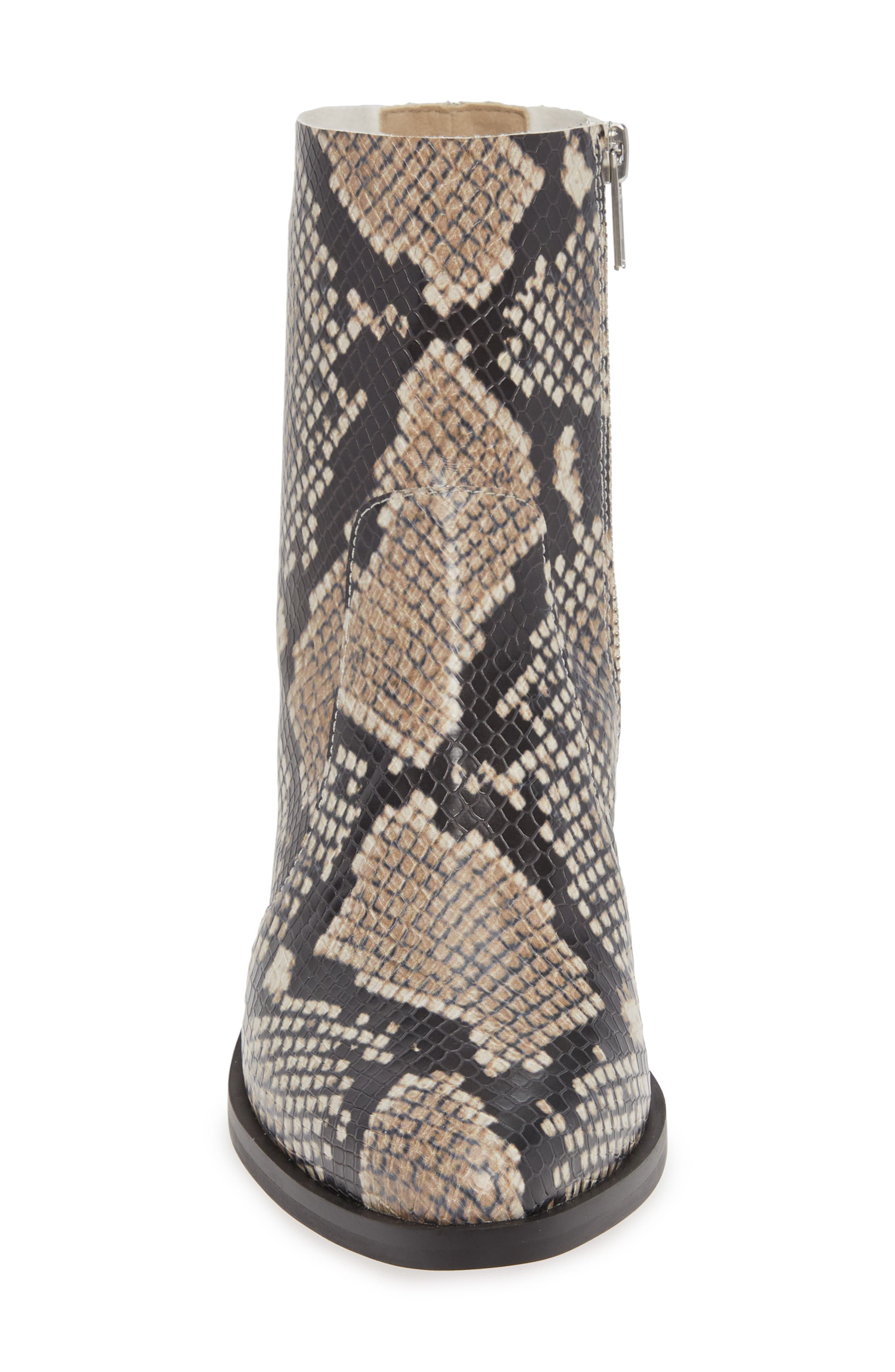 Fern Bootie, Alternate, color, NATURAL SNAKE FAUX LEATHER