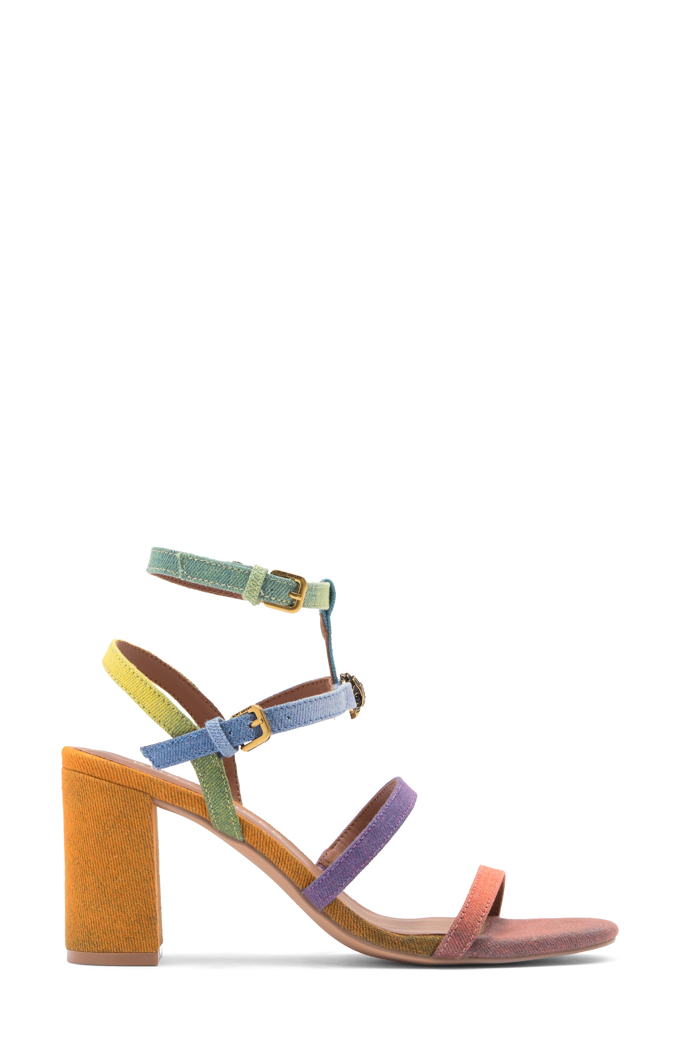 Kurt Geiger London Hampton Ankle Strap Sandal, Alternate, color, Rainbow