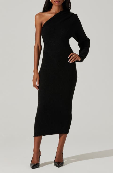 Finola One-Shoulder Sweater Dress