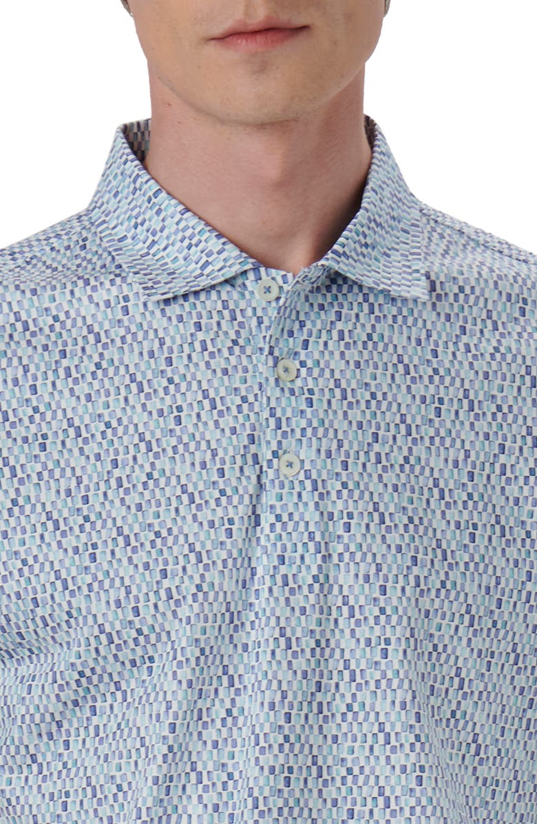 Bugatchi Victor OoohCotton<sup>®</sup> Tile Print Polo, Alternate, color, 