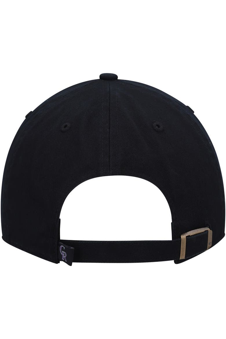 Men's '47  Black Colorado Rockies Team Pride Clean Up Adjustable Hat, Alternate, color, Black