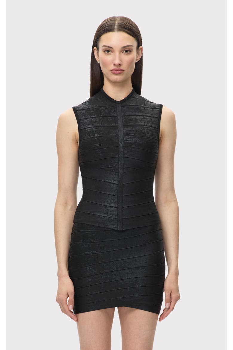 The Metallic Brianna Top, Alternate, color, BLACK FOIL