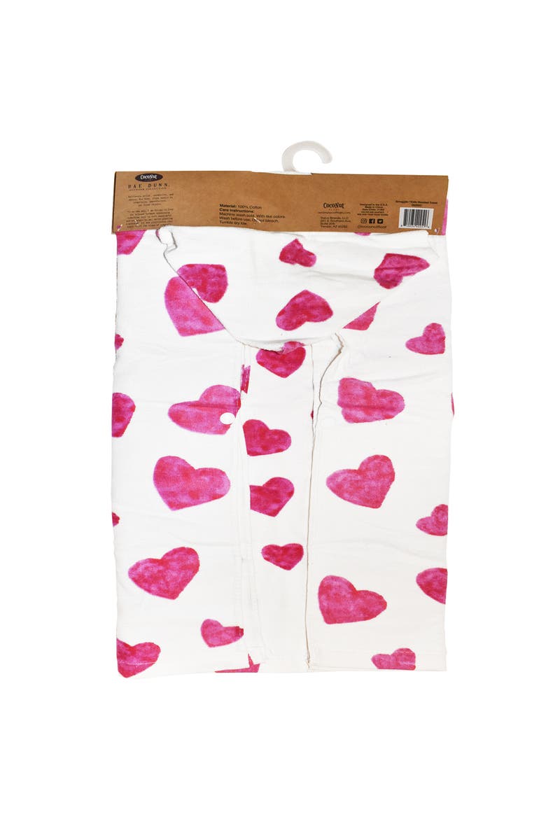 Snuggle Kids Hooded Towel and 12 Inch Beach Ball Hearts, Alternate, color, Multicolored