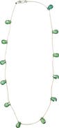 MADISON BEVERLY HILLS Faceted Teardrop Gemstone Station Necklace