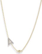 MESHMERISE Bezel Diamond Initial Chain Necklace - 0.2ct.