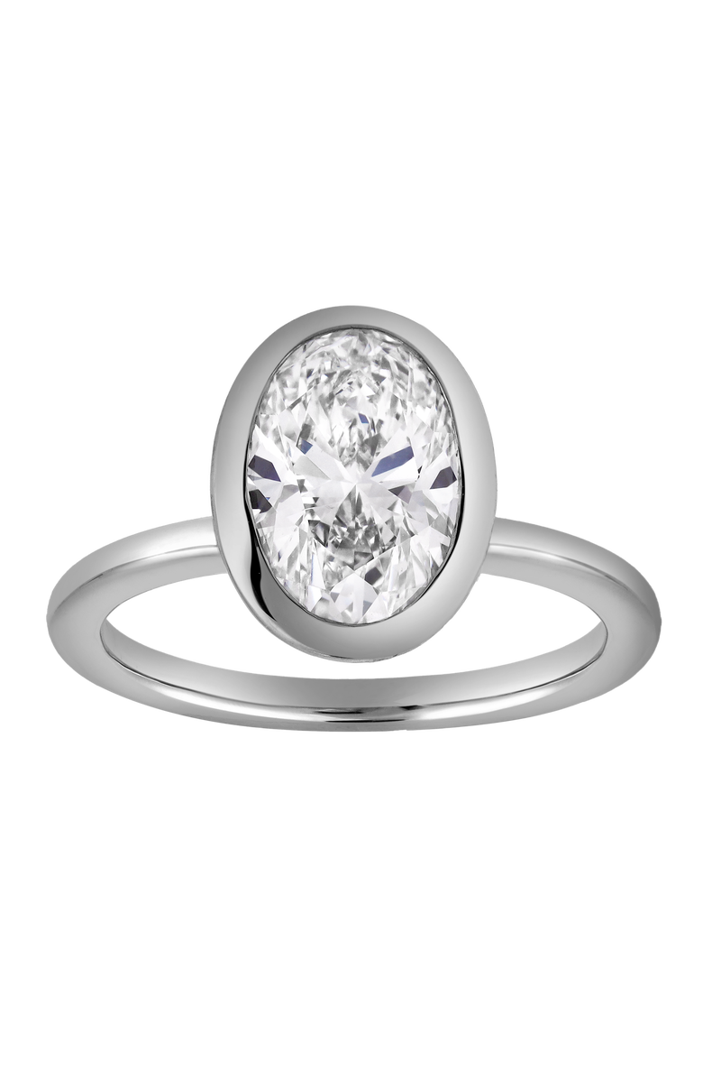 LuvMyJewelry Veradis 14K Gold 2.50 Ct Oval Lab Grown Diamond Engagement Ring, Main, color, 14K White Gold