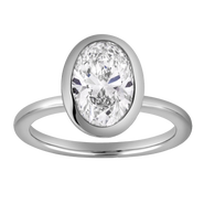 LuvMyJewelry Veradis 14K Gold 2.50 Ct Oval Lab Grown Diamond Engagement Ring