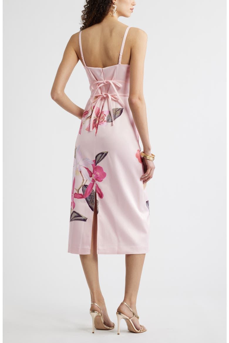 Square Neck Column Cocktail Dress, Alternate, color, PINK MARINA FLORAL