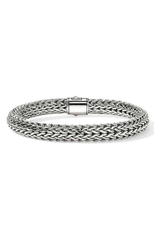 John Hardy Icon Bracelet, Sterling Silver, Pavé Diamond, 7.5mm In Gray